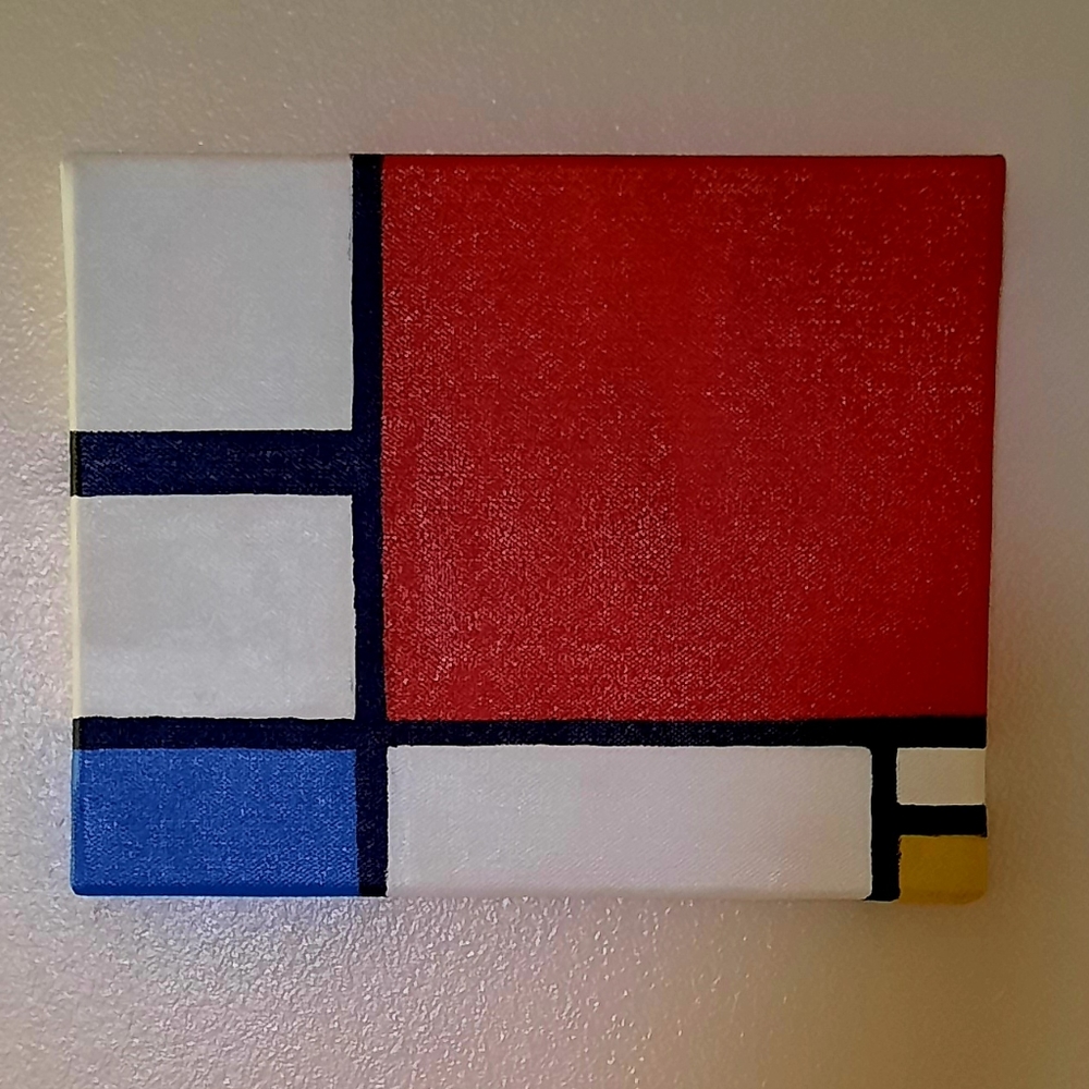 Mondrian reproduction, 'Composition II', abstract art canvas